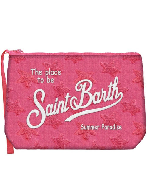 Mc2 Saint Barth ALINE SPONGE pochette in spugna da donna TERRY EMBOSSED STARS 77 EMB
