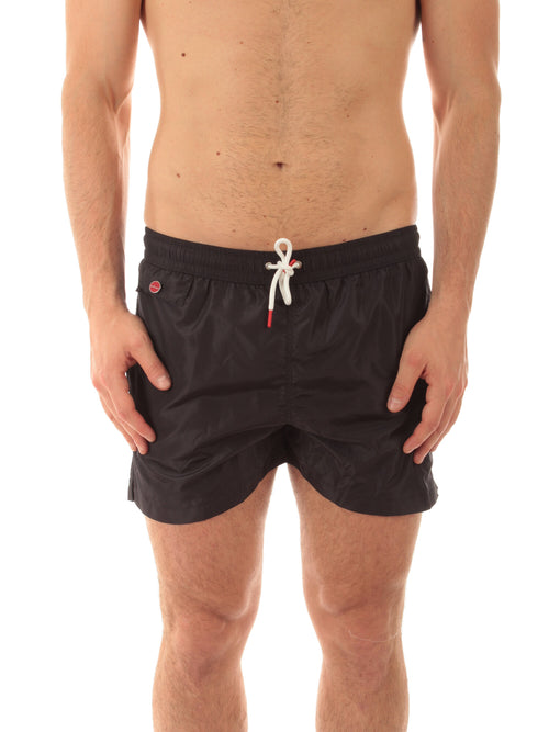 Kiton boxer mare in microfibra da uomo nero