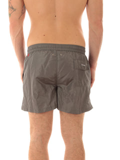 Kiton boxer mare in microfibra da uomo verde militare