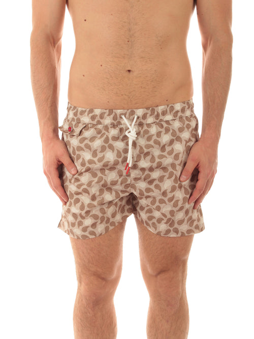 Kiton boxer mare in microfibra da uomo sabbia