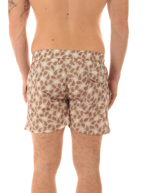 Kiton boxer mare in microfibra da uomo sabbia