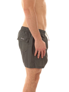 Kiton boxer mare in microfibra da uomo khaki