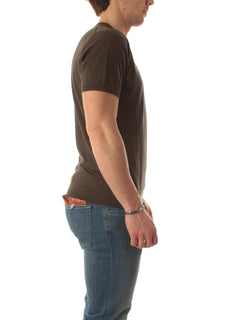 Kangra maglia in misto seta a manica corta da uomo mility
