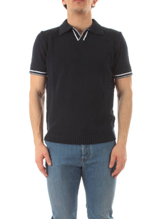 Kangra polo a manica corta da uomo blu