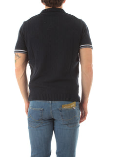 Kangra polo a manica corta da uomo blu