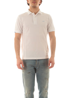 Sun 68 polo vintage da uomo bianco