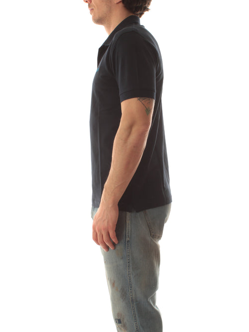Sun 68 polo print under collar da uomo navy blue