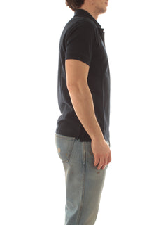 Sun 68 polo print under collar da uomo navy blue