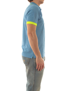 Sun 68 polo small stripes fluo da uomo avio