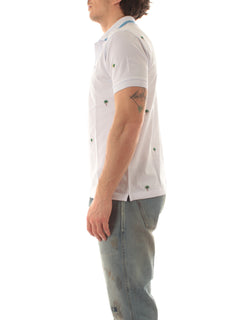 Sun 68 Polo full embroidery da uomo bianco