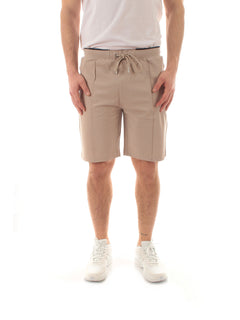 Sun 68 SWEATSHORTS PIQUET SMALL STRIPES FLEECE da uomo stone