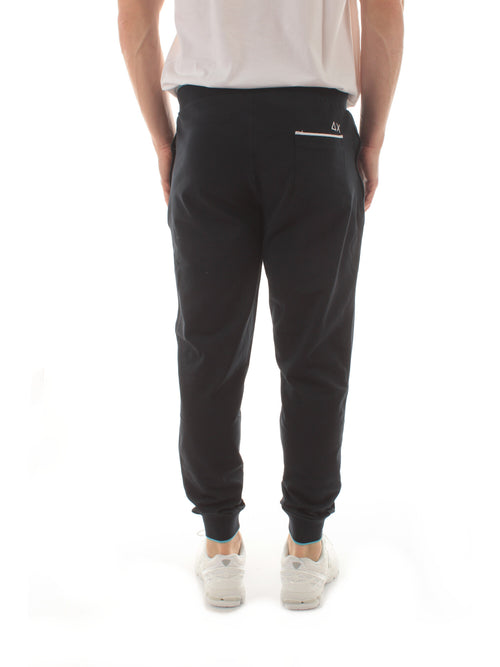 Sun 68 SWEATPANTS PIQUET SMALL STRIPES FLEECE da uomo navy blue