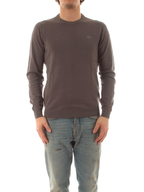 Sun 68 maglia basic da uomo grigio scuro