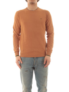 Sun 68 maglia double rib da uomo cammello