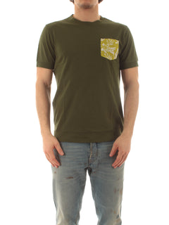 Sun 68 T-shirt pocket contrast da uomo verde