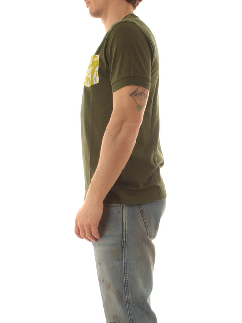 Sun 68 T-shirt pocket contrast da uomo verde