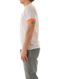 Sun 68 T-shirt logo fluo da uomo bianco