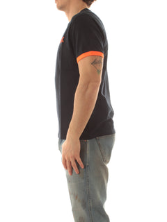 Sun 68 T-shirt logo fluo da uomo navy blue