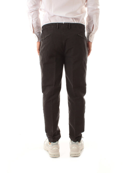 Santaniello ARECHI-EVO pantalone con pinces da uomo nero
