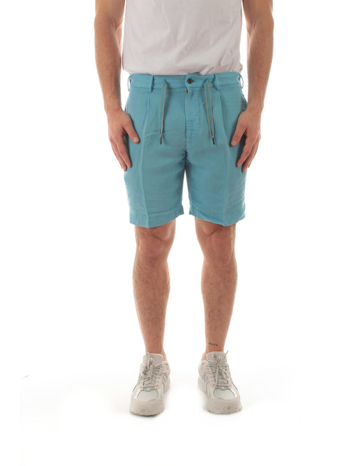 Santaniello ANRCOA EVO bermuda in misto lino da uomo azzurro
