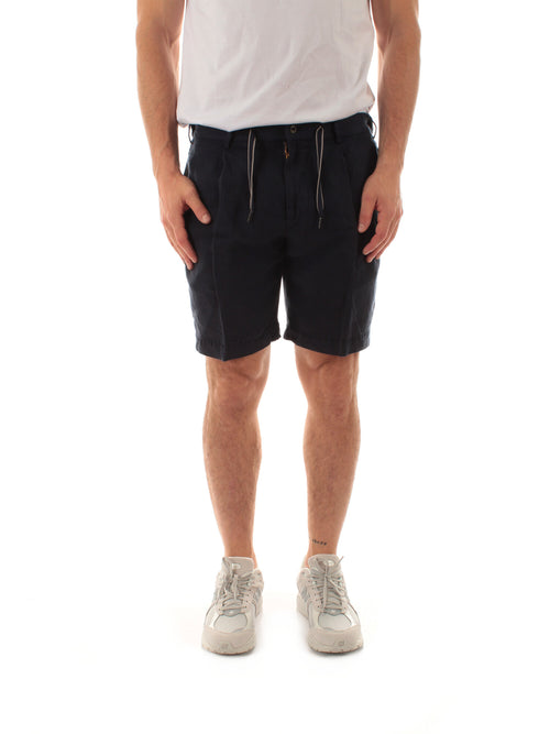 Santaniello ANRCOA EVO bermuda in misto lino da uomo blu