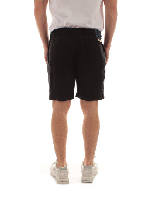 Santaniello ANRCOA EVO bermuda in misto lino da uomo nero