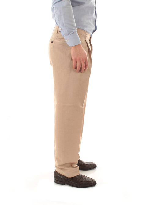 Incotex pantalone in Chinolino beige chiaro