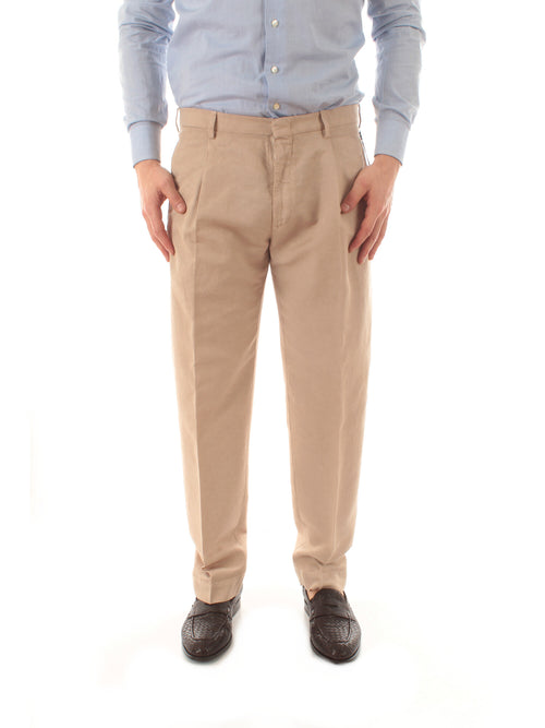 Incotex pantalone in Chinolino beige chiaro
