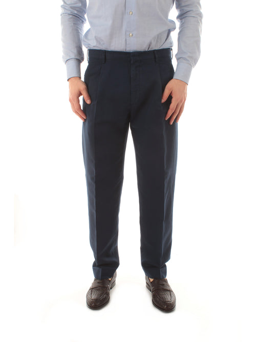 Incotex pantalone in Chinolino blu scuro