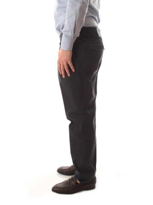 Incotex pantalone in Royal Batavia da uomo blu scuro
