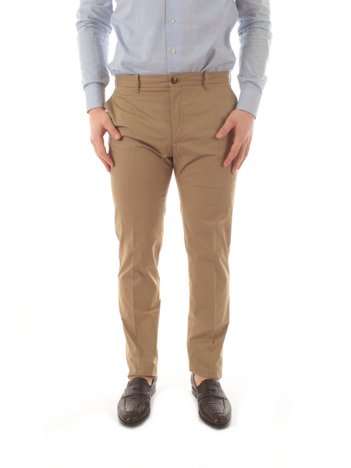 Incotex pantalone in summer popeline da uomo noce medio