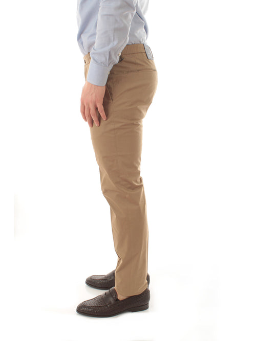 Incotex pantalone in summer popeline da uomo noce medio