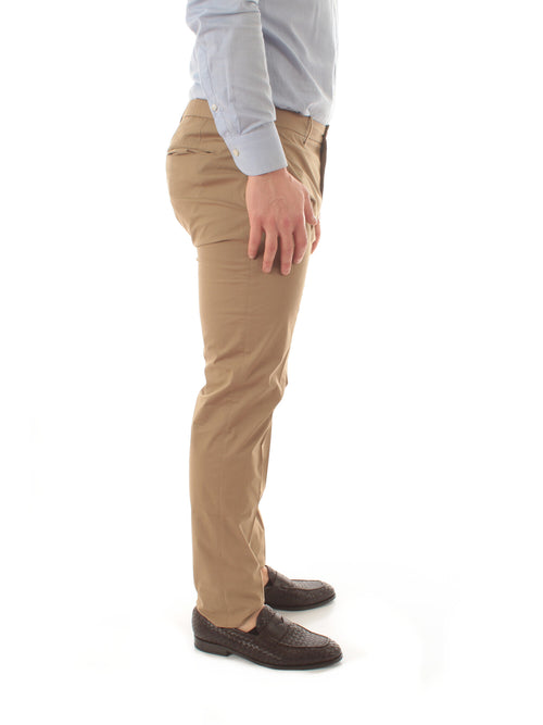 Incotex pantalone in summer popeline da uomo noce medio