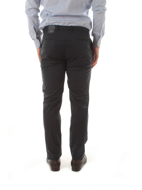 Incotex pantalone in summer popeline da uomo blu scuro