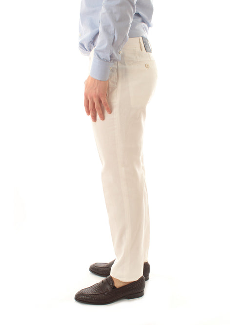 Incotex pantalone da uomo bianco