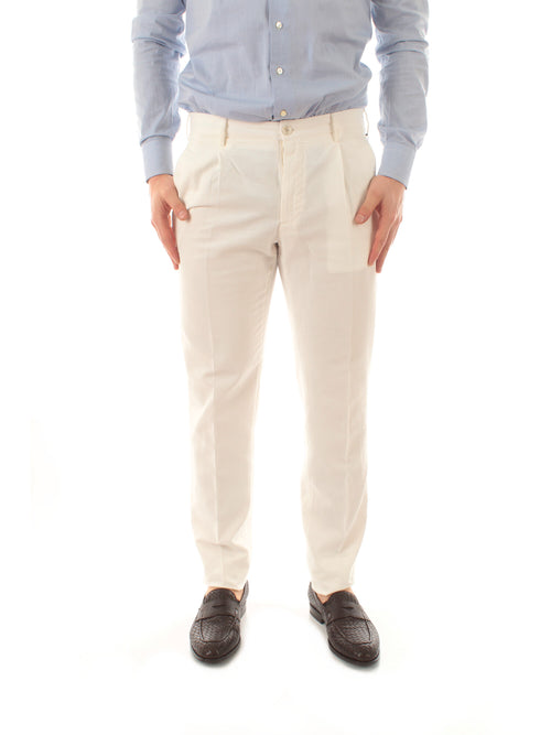 Incotex pantalone da uomo bianco