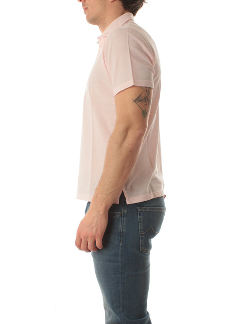 Fedeli ZER polo in piquet da uomo rosa