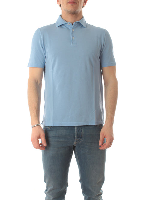 Fedeli ZER polo in piquet da uomo azzurro