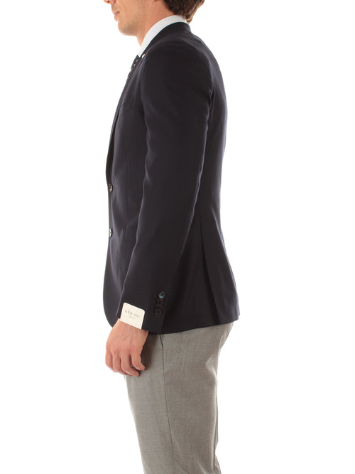 Luigi Bianchi Mantova blazer monopetto da uomo navy blue
