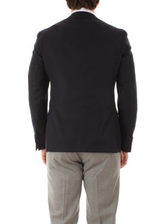 Luigi Bianchi Mantova blazer monopetto da uomo navy blue