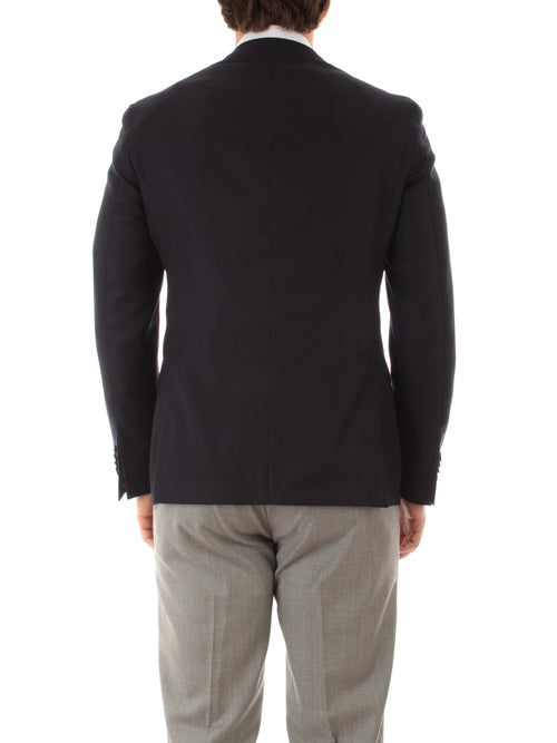 Luigi Bianchi Mantova blazer monopetto da uomo navy blue