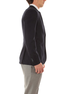 Luigi Bianchi Mantova blazer monopetto da uomo navy blue