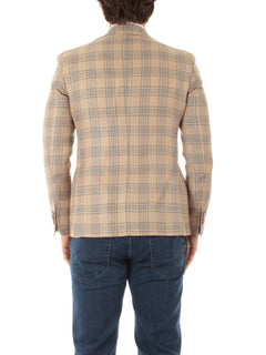 Luigi Bianchi Mantova blazer monopetto da uomo beige
