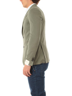 Luigi Bianchi Mantova blazer monopetto da uomo verde salvia