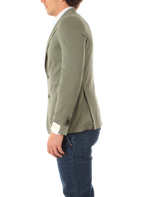Luigi Bianchi Mantova blazer monopetto da uomo verde salvia