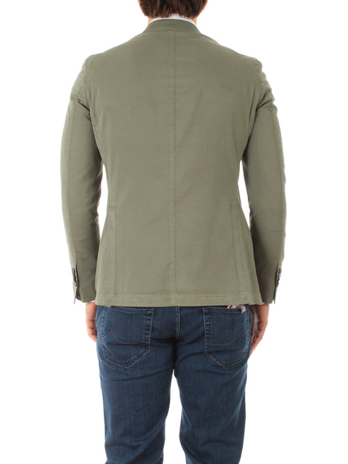 Luigi Bianchi Mantova blazer monopetto da uomo verde salvia