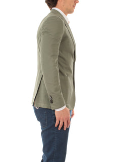 Luigi Bianchi Mantova blazer monopetto da uomo verde salvia