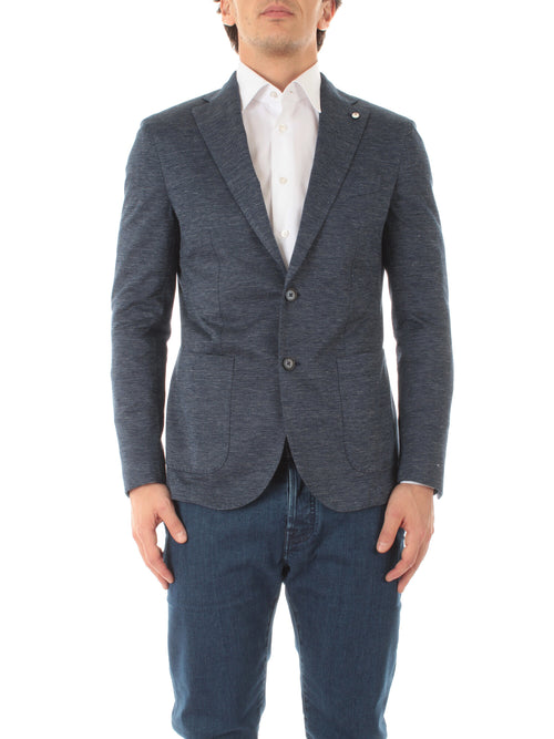 Luigi Bianchi Mantova blazer monopetto da uomo blu