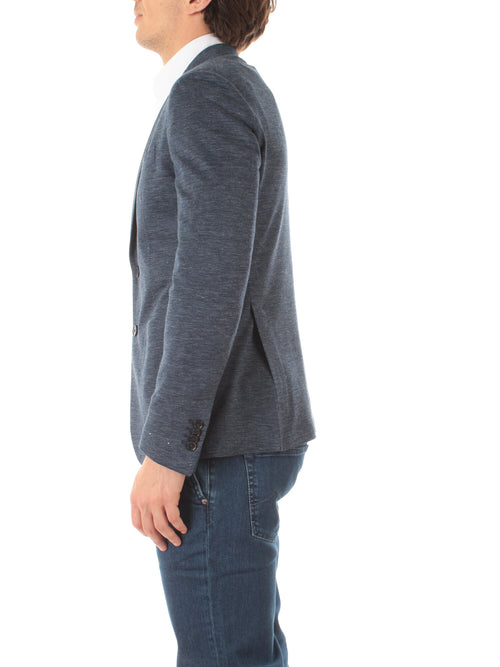 Luigi Bianchi Mantova blazer monopetto da uomo blu