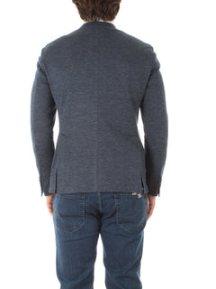 Luigi Bianchi Mantova blazer monopetto da uomo blu